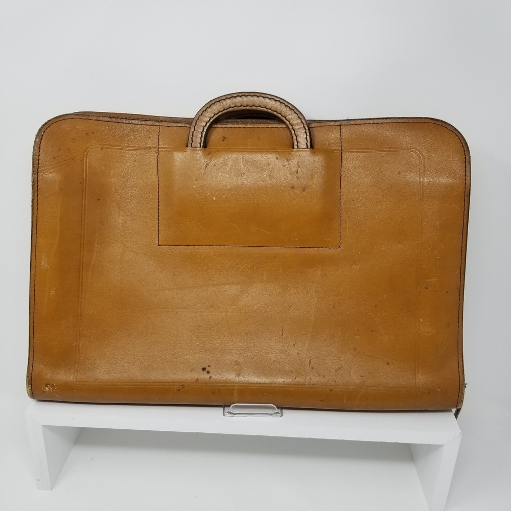 VTG Schelsinger Brothers Briefcase -‎ Portfolio Bag California Saddle Leather
